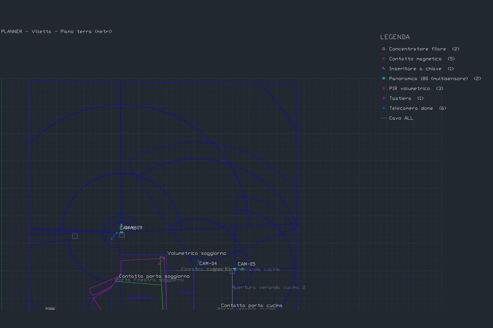 Il DXF esportato aperto in un CAD